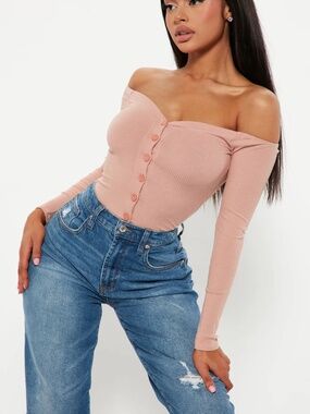 Fool In Love Off Shoulder Bodysuit